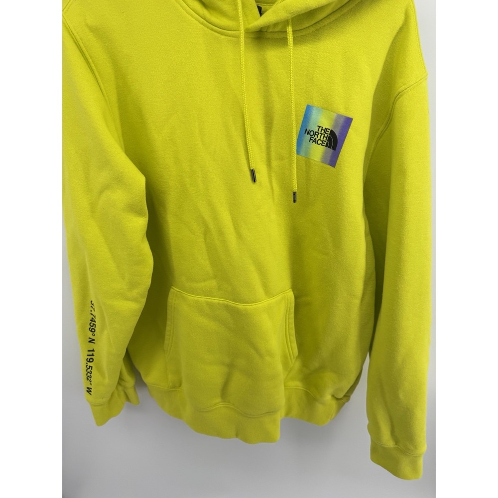 The North Face Distorted Half Dome Hoodie Sulphur Green Mens Large - Picture 6 of 16